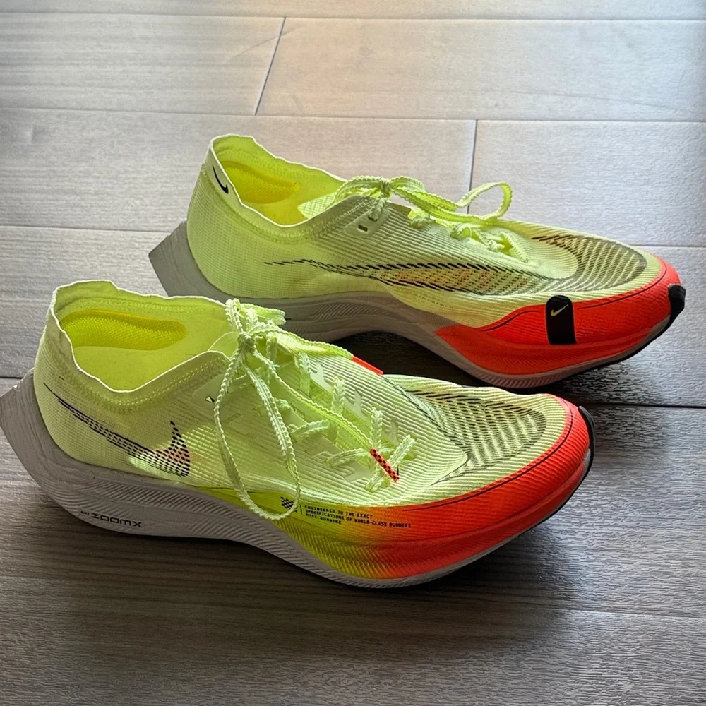 Nike ZoomX Vaporfly Next% 2 Volt Orange Men’s Size 9.5 Running Shoes - Picture 3 of 7